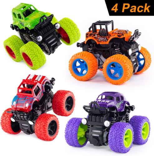 Friction Monster Trucks: Inertia Car Toys for Kids and Toddlers