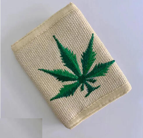 Hemp Sticker Printed Hemp Wallet for Men