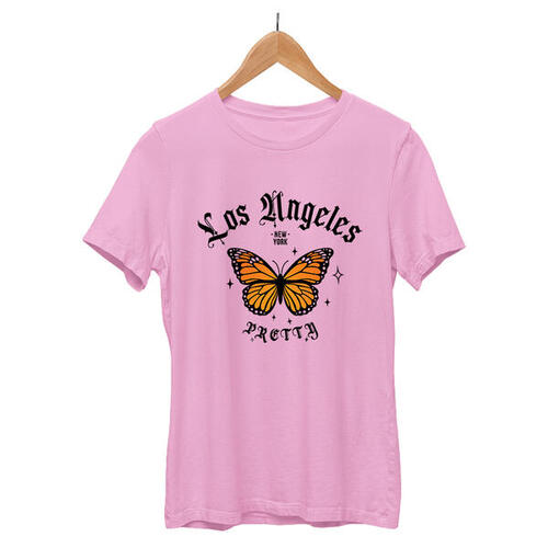 Los Angeles Butterfly Tshirt for Women - Multicolor | Multisize | Fashion | T-Shirts For Ladies