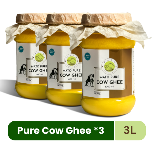 Mato Pure Cow Ghee/combo offer/ 3000ml/ 1liter each