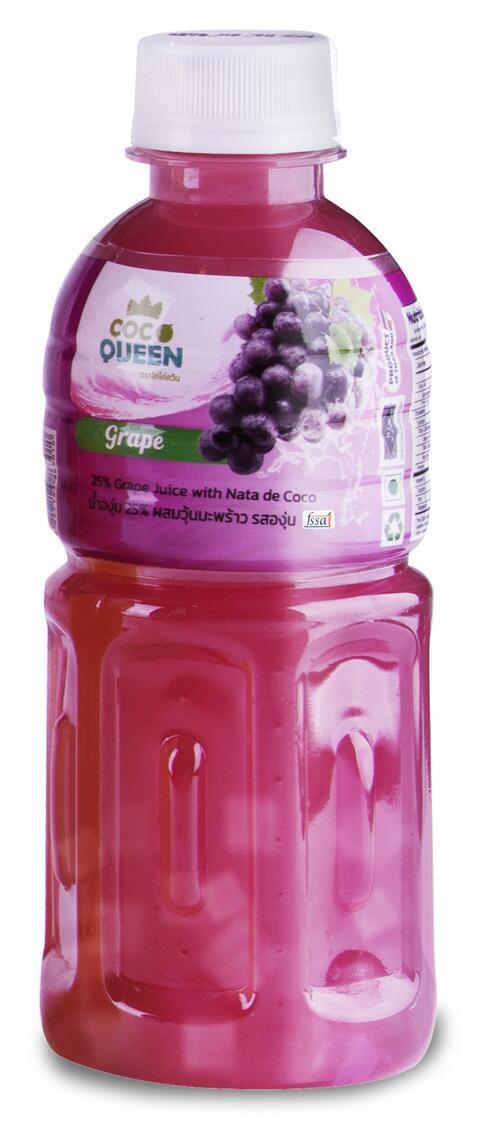 Coco Queen Fruit Juice with Nata De Coco (Grape) | Compare and buy in ...