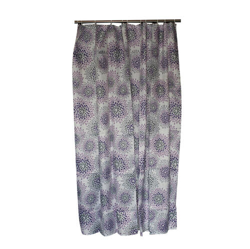 Shower Curtain Purple-Grey Drop Flower