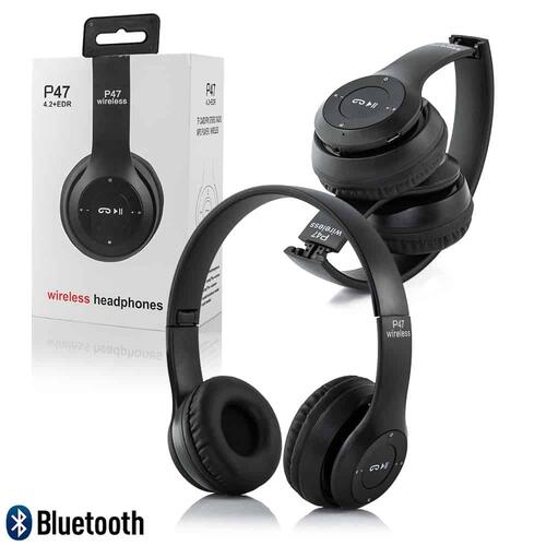 P47 On Ear Headphones Foldable Bluetooth Headset With Mic Stereo