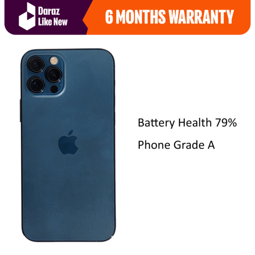( Renewed ) Apple iPhone 12 Pro - 128 GB Pacific Blue - NTA / MDMS Approved