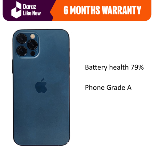 ( Renewed ) Apple iPhone 12 Pro - 256 GB Pacific Blue - NTA / MDMS Approved