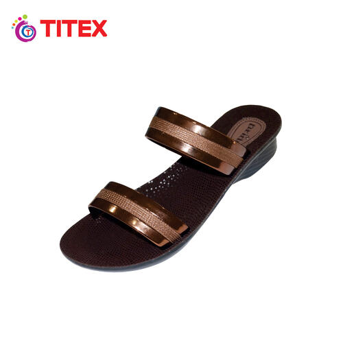 Titex Brown Color Simple Design Flat Sandal For Women (Art No:1-235 ) | Casual Flat Sandal For Women