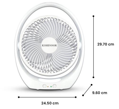12 Watt Rechargeable Mini Fan With LED Light