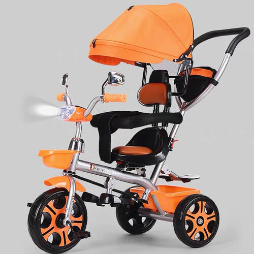Baby Stroller/Protective Canopy baby tricycle with parent handle
