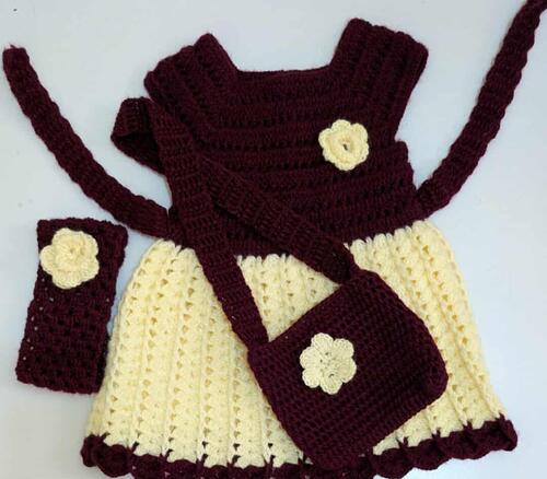 Cindrella Dress For Baby/ Woolen Wear 3 Pics Sat