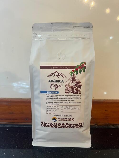 Coffee Beans - 1 KG-Medium Roasted-Nepali Beans