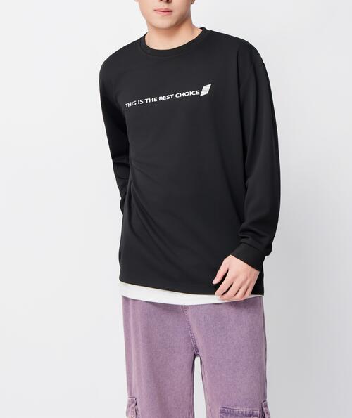 JeansWest| Men's Full Slevees "THIS IS THE BEST CHOICE" Printed T-shirt