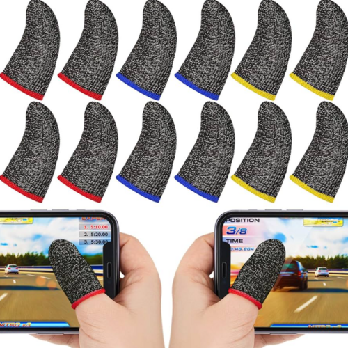 Mobile Gaming Finger Sleeves – Conductive, Anti-Sweat, Universal Fit