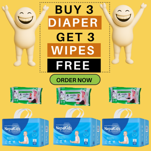 Nepakids Ultra Premium Panty Style Medium size Diaper Best cheap diaper bag Medium | | daraz | Daraz nepal | daraz online | best baby diaper bags | Soft & Dry Ultrathin Diaper | Diapering & Potty | Disposal Diapers