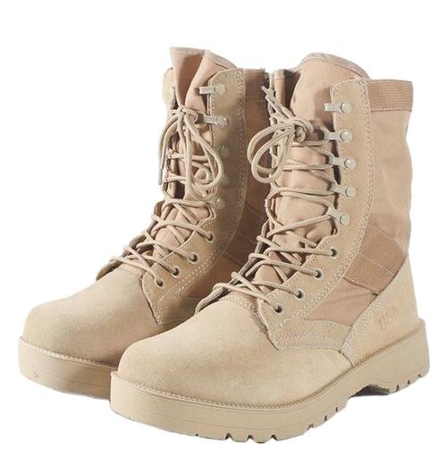 Tactical USA Outdoor Non-Slip High Top Boot with Zipper Closure Leather Casual Desert Men's Shoes